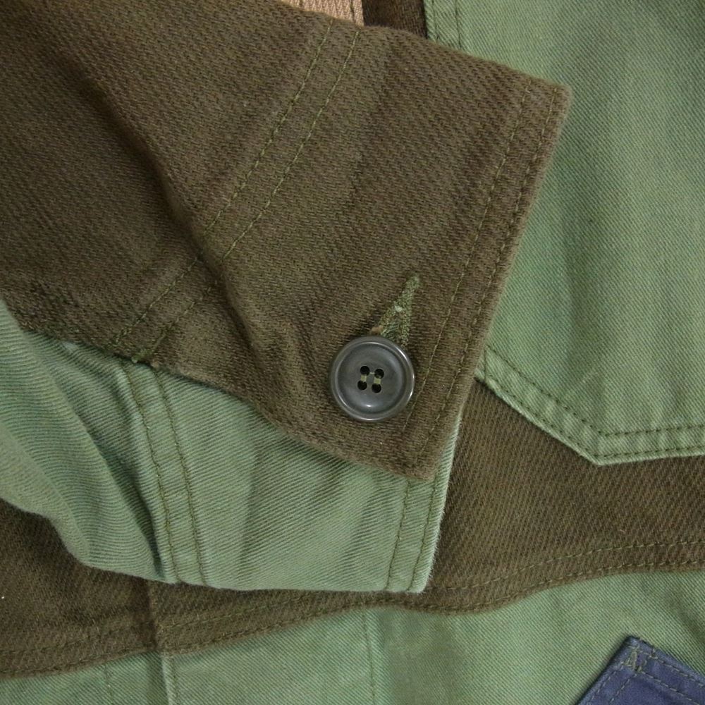 ファンダメンタル 再構築 パッチワーク カバーオール ジャケット カーキ系 4【中古】