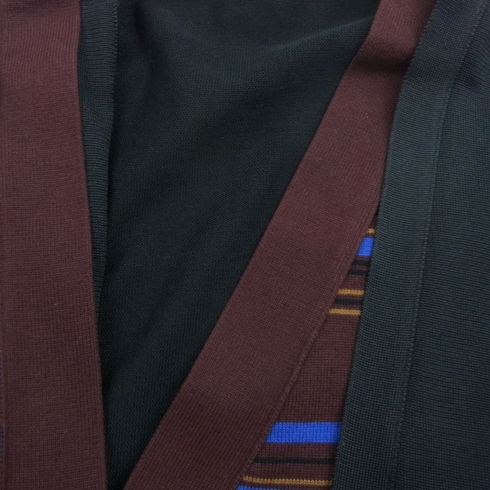 kolor カラー 23SS 23SBM-N01331 ドッキング ニット カーディガン マルチカラー系 3【新古品】【未使用】【中古】