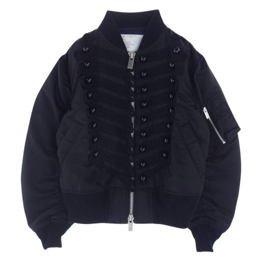 Sacai サカイ 16CDGW-49 DSMG限定 ドーバーストリートマーケット銀座別注 SACAI GEM サカイジェムコレクション ナポレオン MA-1 ブルゾン ブラック系 1【中古】