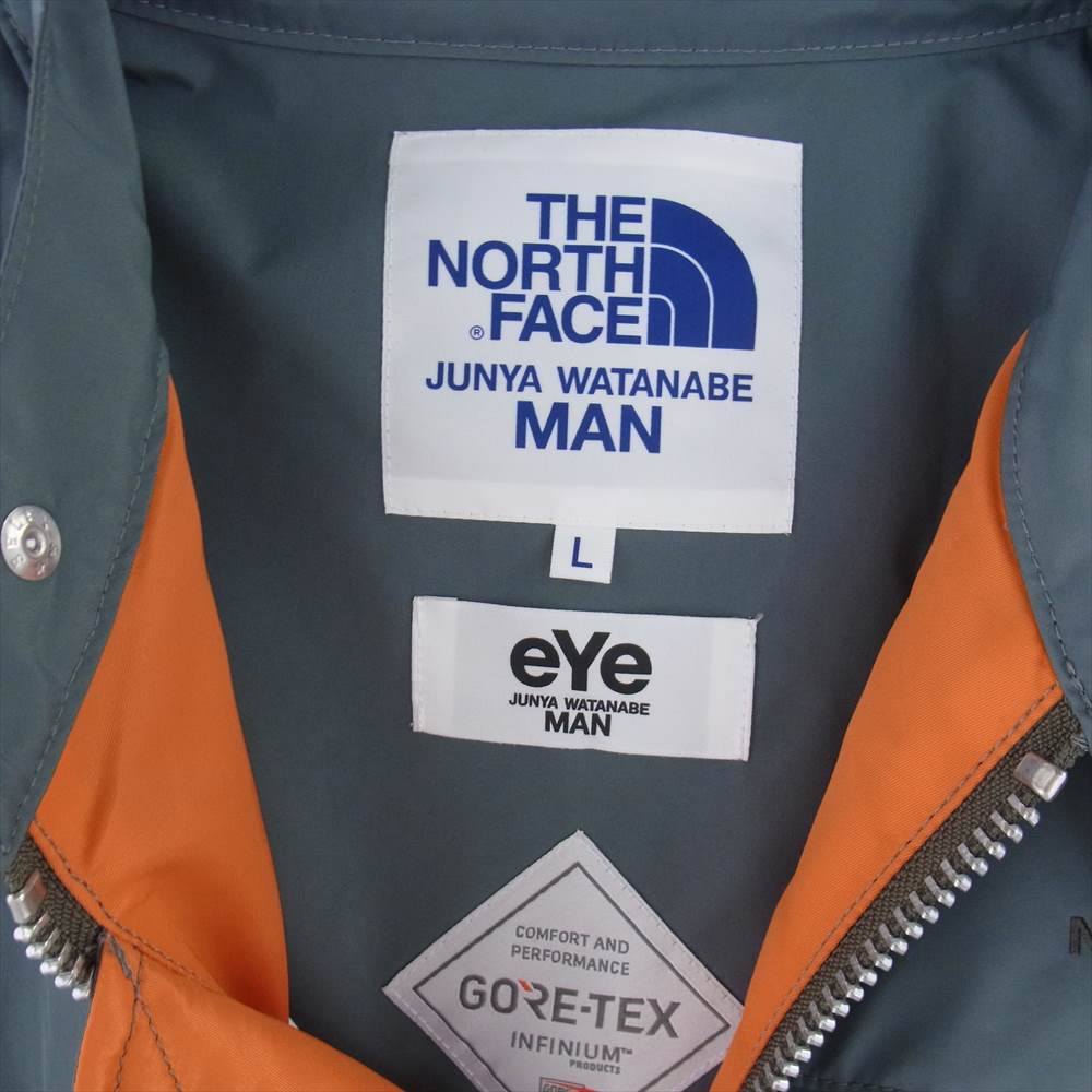 JUNYA WATANABE COMME des GARCONS MAN ジュンヤワタナベコムデギャルソンマン EYE × THE NORTH FACE ノースフェイス 22SS WI-J901 L-2 ゴアテックス ドッキング ライダース ジャケット モスグリーン系 L【美品】【中古】