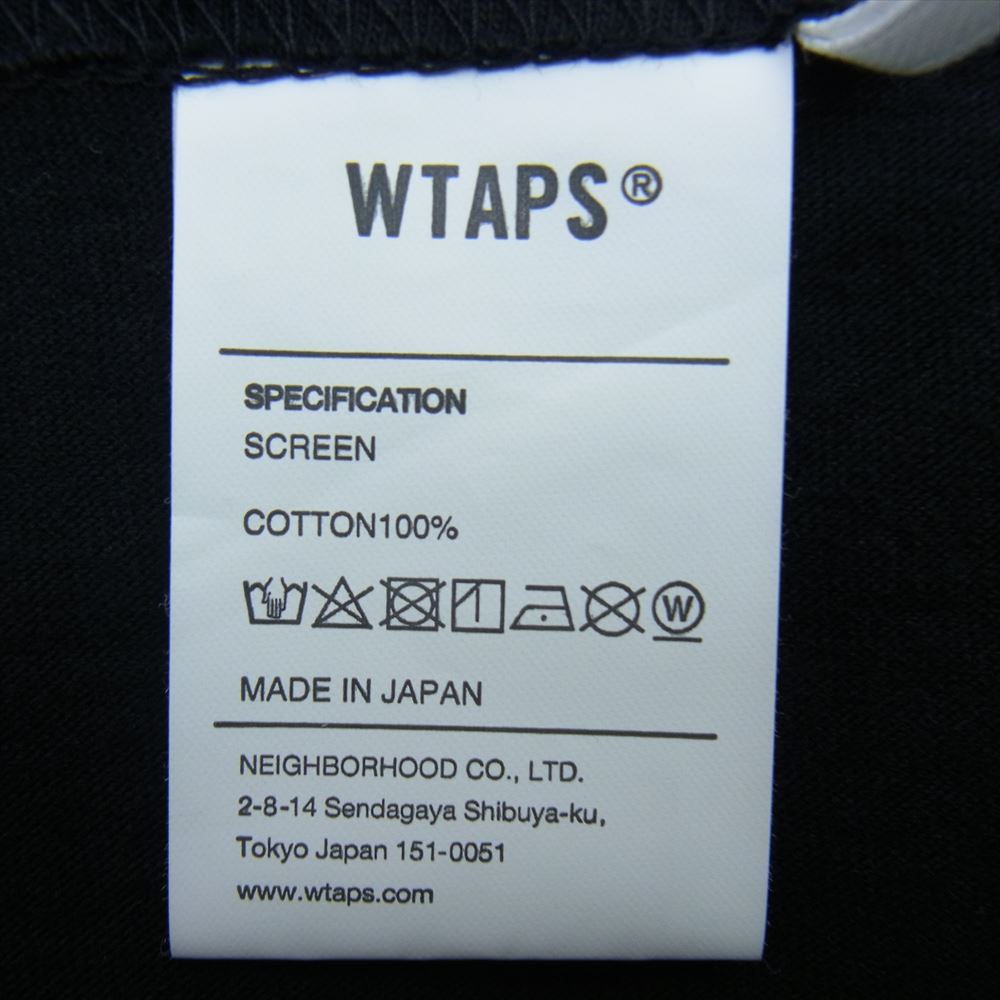WTAPS ダブルタップス 22SS MON SS TEE 半袖 Tシャツ 火消し rising sun ブラック系 X04【中古】