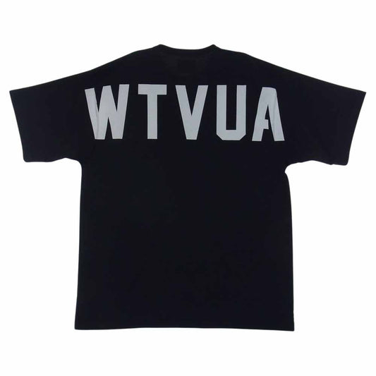 WTAPS ダブルタップス 21SS 212ATDT-CSM10 STENCIL SS TEE ステンシル バックプリント 半袖 Tシャツ 背ロゴ  ブラック系 X03【中古】