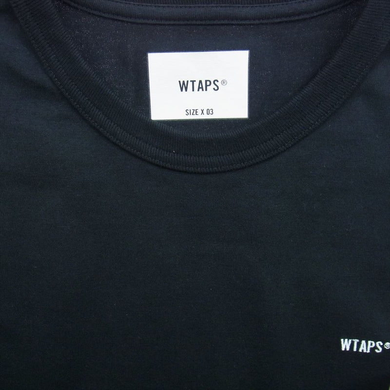 WTAPS ダブルタップス 21SS 212ATDT-CSM10 STENCIL SS TEE ステンシル バックプリント 半袖 Tシャツ 背ロゴ  ブラック系 X03【中古】