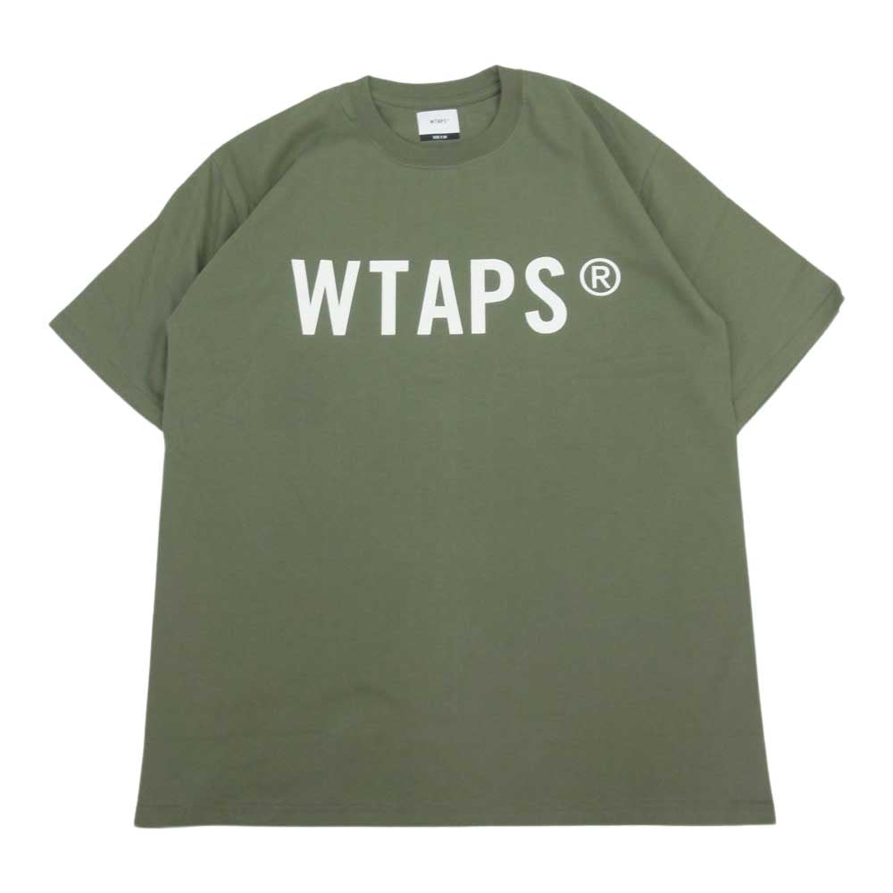 WTAPS ダブルタップス LOGO TEE ロゴ 半袖 Tシャツ カーキ系 04【新古品】【未使用】【中古】