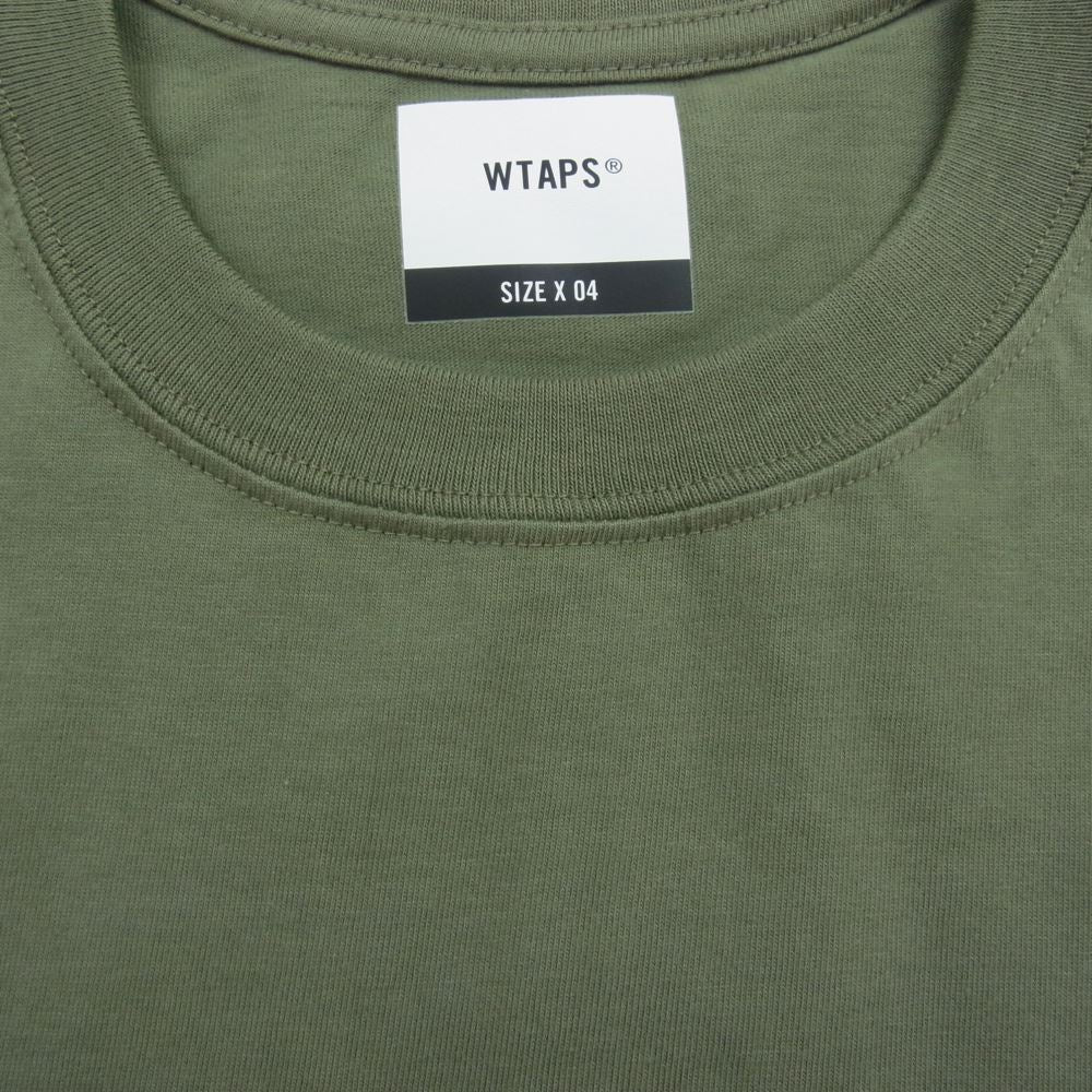 WTAPS ダブルタップス LOGO TEE ロゴ 半袖 Tシャツ カーキ系 04【新古品】【未使用】【中古】