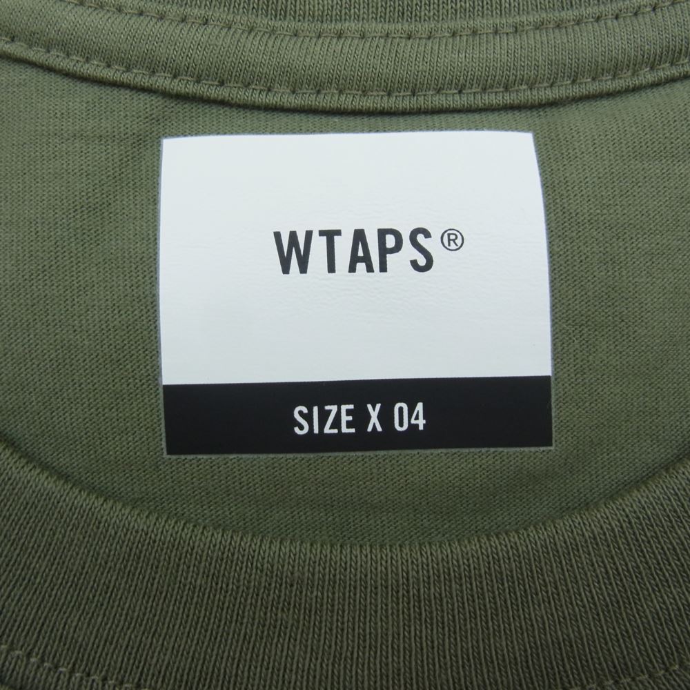 WTAPS ダブルタップス LOGO TEE ロゴ 半袖 Tシャツ カーキ系 04【新古品】【未使用】【中古】