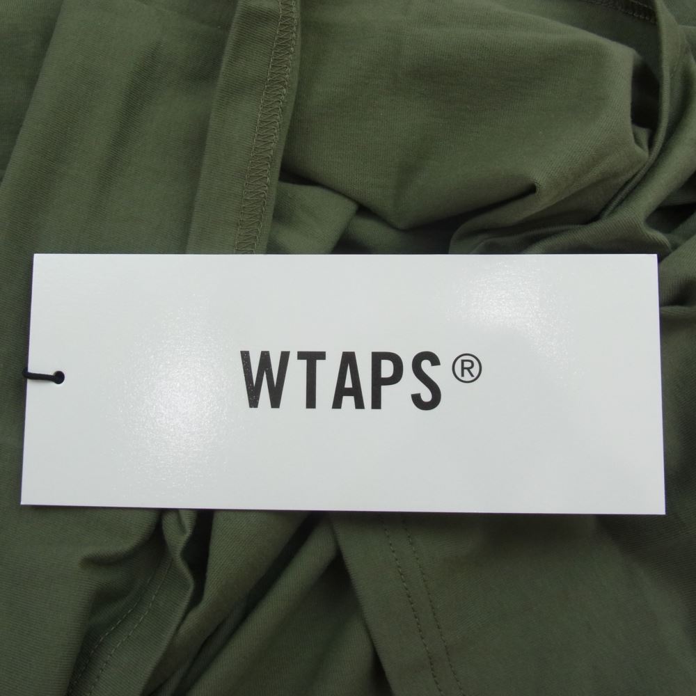 WTAPS ダブルタップス LOGO TEE ロゴ 半袖 Tシャツ カーキ系 04【新古品】【未使用】【中古】