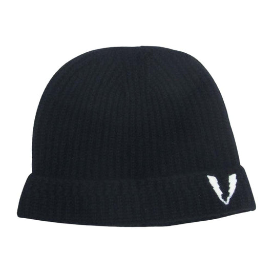 VISVIM ビズビム 18AW 0118403003008 KNIT BEANIE V WOOL ニット ビーニー ブイ ウール ニット キャップ 帽子 ブラック系 F【美品】【中古】