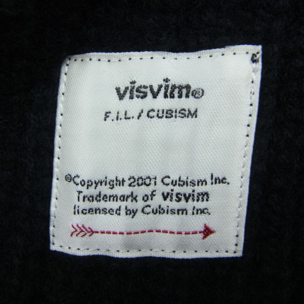 VISVIM ビズビム 18AW 0118403003008 KNIT BEANIE V WOOL ニット ビーニー ブイ ウール ニット キャップ 帽子 ブラック系 F【美品】【中古】