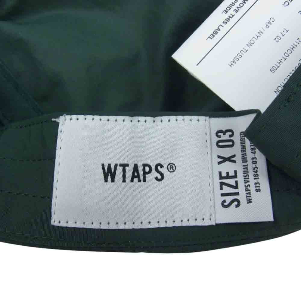 WTAPS ダブルタップス 21SS  211HCDT-HT09 CAP/NYLON.TUSSAH ナイロンキャップ 帽子 グリーン系 03【美品】【中古】