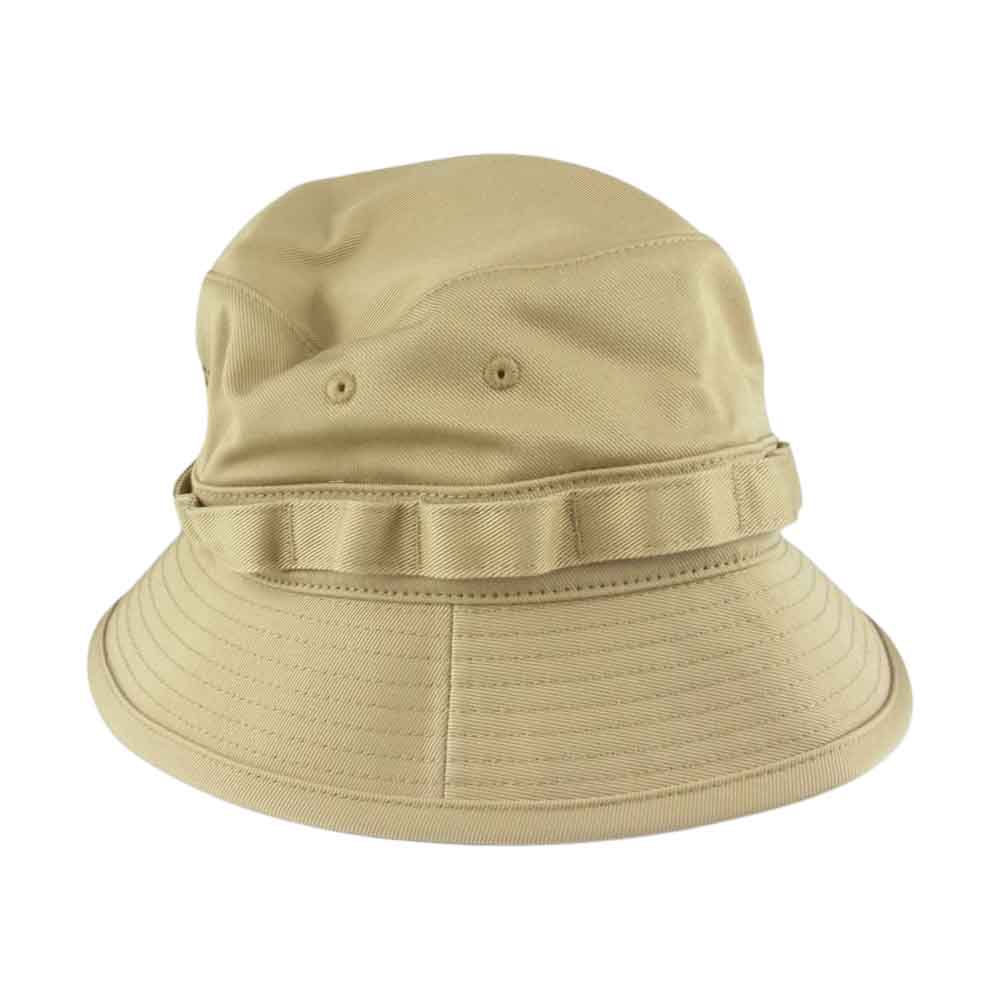 WTAPS ダブルタップス 21AW  212HCDT-HT16 JUNGLE 02 HAT COTTON TWILL ロゴ刺繍 バケット ハット ベージュ系 03【新古品】【未使用】【中古】