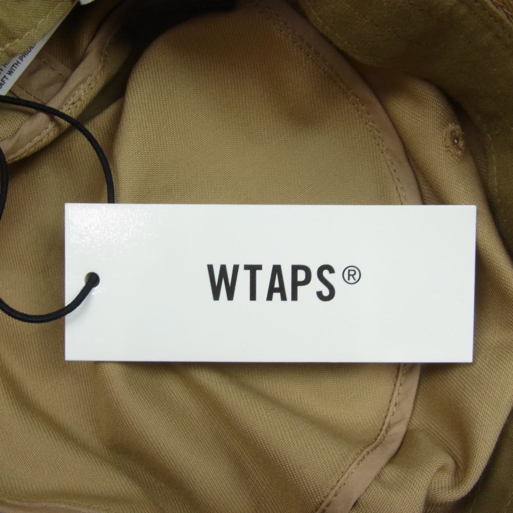 WTAPS ダブルタップス 21AW  212HCDT-HT16 JUNGLE 02 HAT COTTON TWILL ロゴ刺繍 バケット ハット ベージュ系 03【新古品】【未使用】【中古】