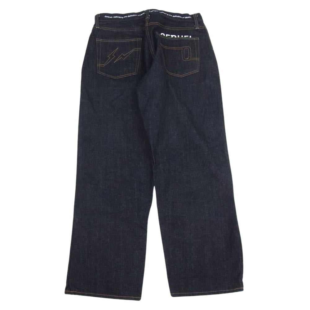 FRAGMENT DESIGN フラグメントデザイン × SEQUEL シークエル DENIM PANTS デニム パンツ インディゴブルー系 L【美品】【中古】