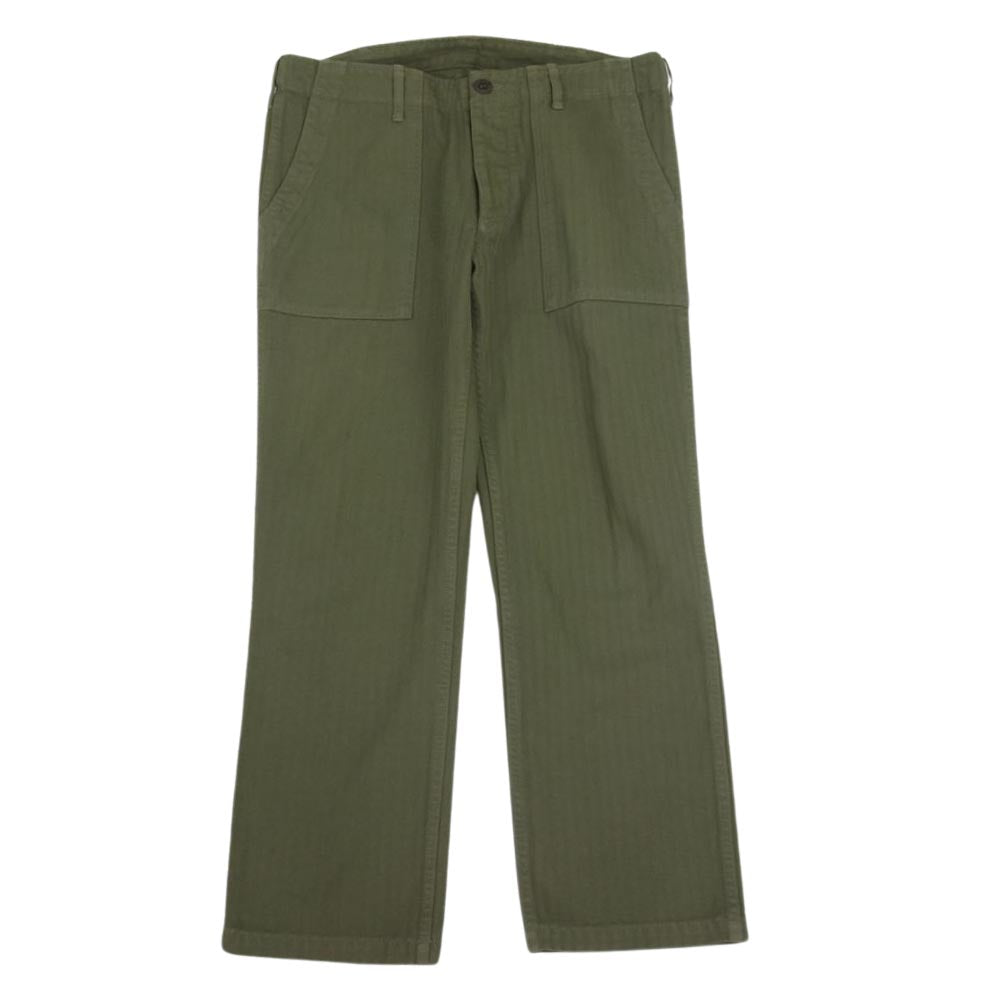VISVIM ビズビム 18AW 0119105008010 DRILL MIL PANTS HERRING BONE ヘリンボーン ドリル ミル パンツ カーキ系 4【美品】【中古】