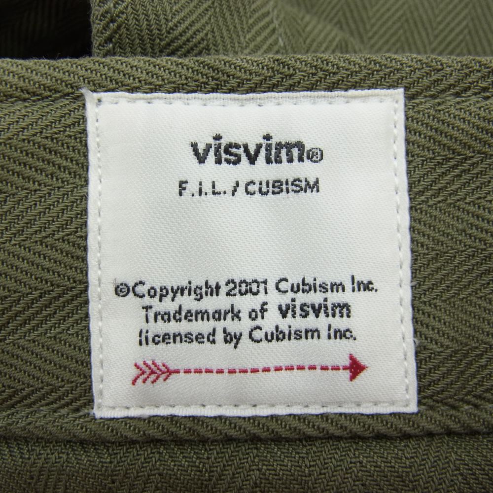 VISVIM ビズビム 18AW 0119105008010 DRILL MIL PANTS HERRING BONE ヘリンボーン ドリル ミル パンツ カーキ系 4【美品】【中古】