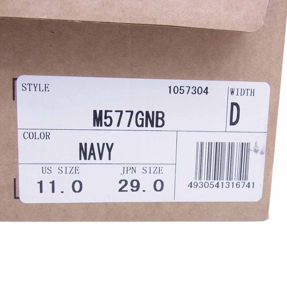 NEW BALANCE ニューバランス M577GNB 英国製 M577GNB スニーカー ネイビー系 USA11D【新古品】【未使用】【中古】