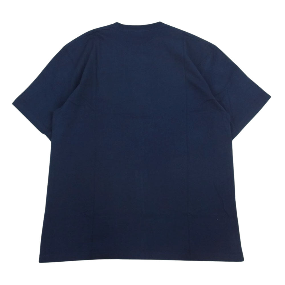 ブラックアイパッチ 22SS BEPSS22EI42 PRIORITY LABEL TEE ロゴラベル プリント 半袖 Tシャツ ネイビー系 XL【美品】【中古】