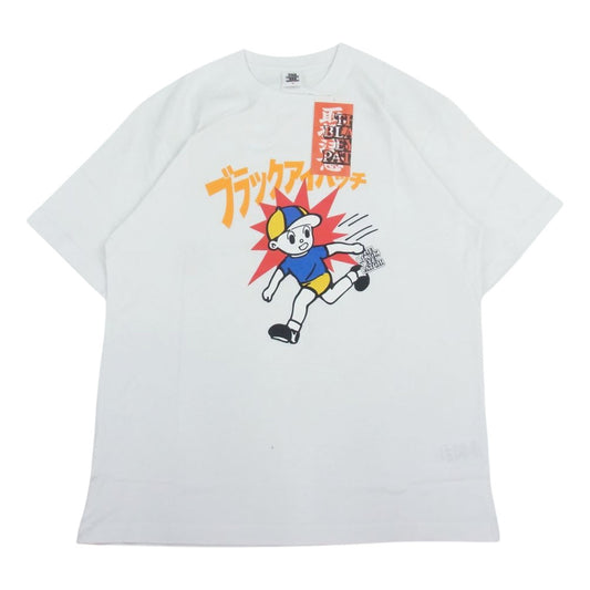 ブラックアイパッチ 22SS BEPSS22EI45 CHILDREN AT PLAY TEE 飛び出し注意 プリント チルドレン プレイ Tシャツ ホワイト系 M【新古品】【未使用】【中古】