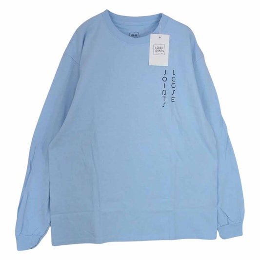 ルーズジョインツ 20SS SS20-T18 LONG SLEEVE PRINT T-SHIRT ロングスリーブ 長袖 Tシャツ ライトブルー系 L【新古品】【未使用】【中古】