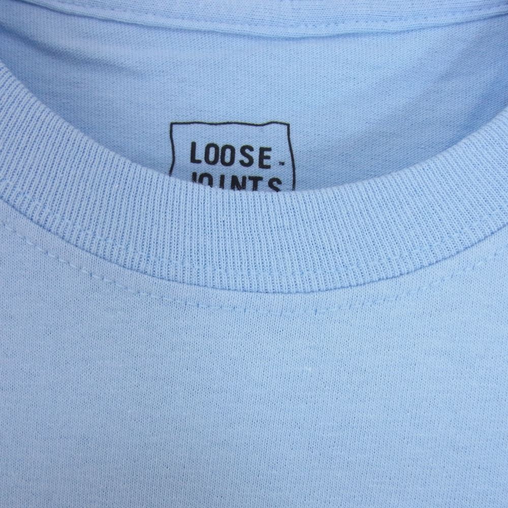 ルーズジョインツ 20SS SS20-T18 LONG SLEEVE PRINT T-SHIRT ロングスリーブ 長袖 Tシャツ ライトブルー系 L【新古品】【未使用】【中古】
