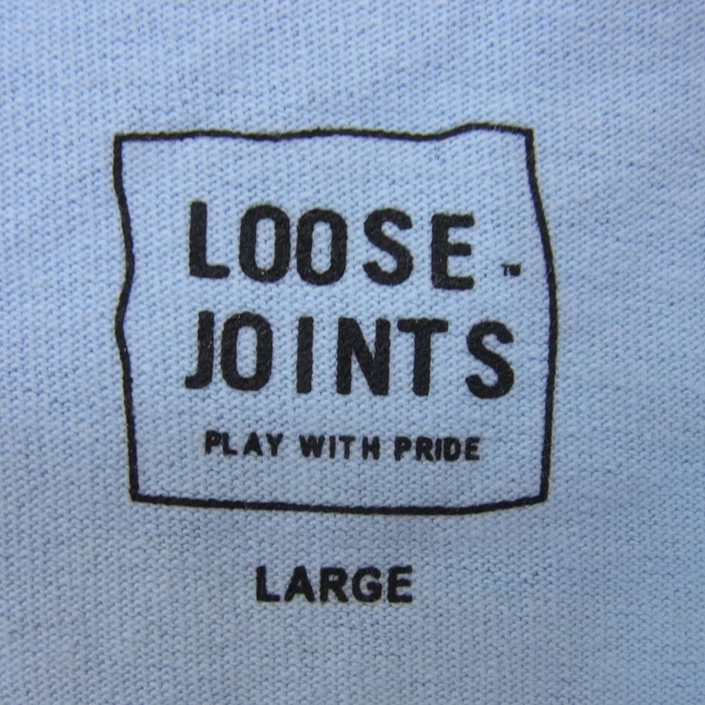 ルーズジョインツ 20SS SS20-T18 LONG SLEEVE PRINT T-SHIRT ロングスリーブ 長袖 Tシャツ ライトブルー系 L【新古品】【未使用】【中古】