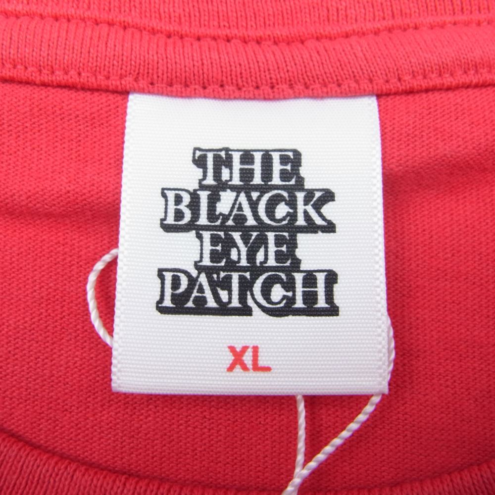 ブラックアイパッチ 22SS BEPSS22EI28 取扱注意 ロゴプリント クルーネック 半袖 Tシャツ レッド レッド系 XL【新古品】【未使用】【中古】