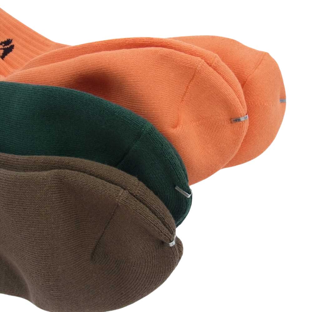 ブラックアイパッチ 21AW BEPFW21AC24 BEPFW21AC05 DOTCOMSOCKS HANDLE WITH CARE SOCKS 取扱注意 ソックス 4足セット オレンジ系 モスグリーン系 ブラウン系 表記サイズFREE【新古品】【未使用】【中古】