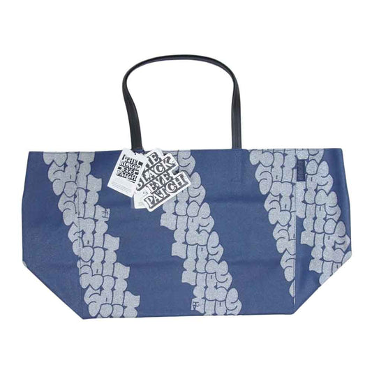 ブラックアイパッチ MLE019-STACKS-0002 SECT UNO TOTE BAG ロゴプリント トートバッグ ネイビー系【新古品】【未使用】【中古】