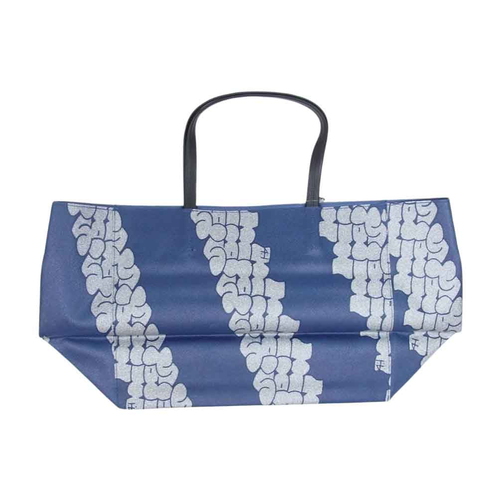 ブラックアイパッチ MLE019-STACKS-0002 SECT UNO TOTE BAG ロゴプリント トートバッグ ネイビー系【新古品】【未使用】【中古】