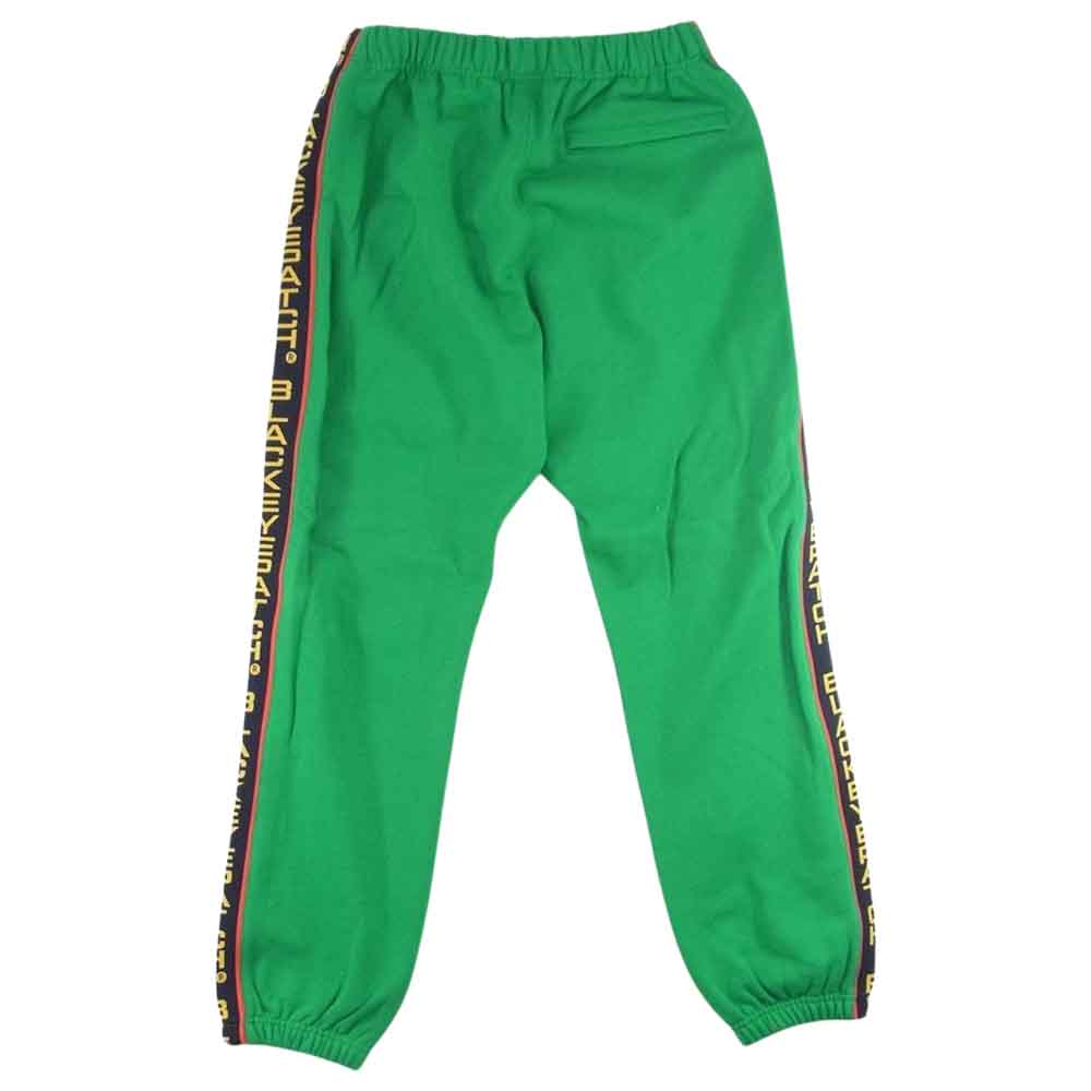ブラックアイパッチ 22AW BEPFW22PA18 Taped Sweat Pants テープロゴ スウェットパンツ グリーン系 M【新古品】【未使用】【中古】