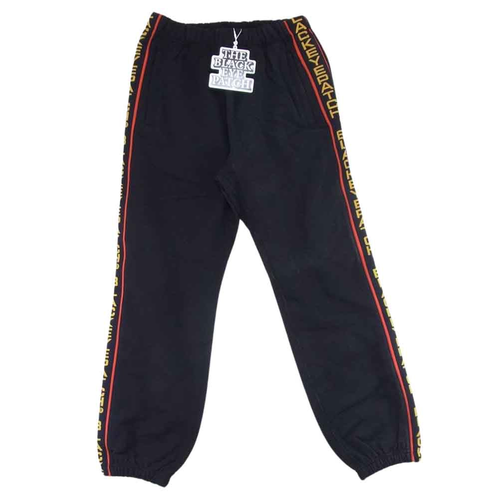 ブラックアイパッチ 22AW BEPFW22PA18 Taped Sweat Pants テープロゴ スウェットパンツ ブラック系 M【美品】【中古】