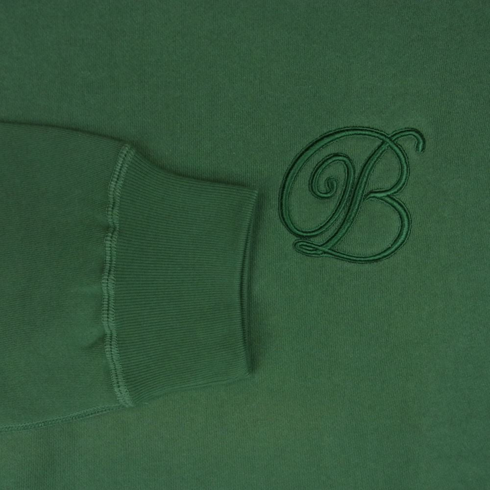 ブラックアイパッチ 21AW BEPFW21TP30 B EMBLEM CREW SWEAT Bエンブレム ロゴ クルーネック スウェット トレーナー グリーン系 L【新古品】【未使用】【中古】