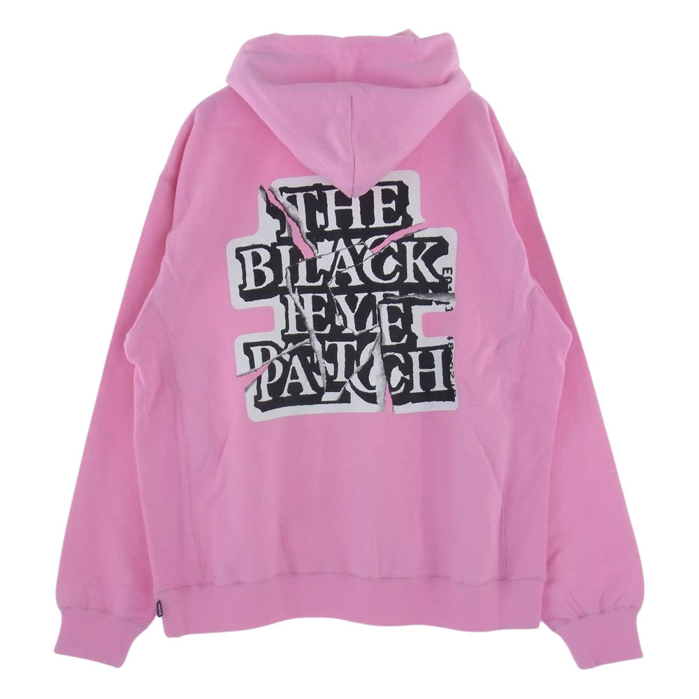 ブラックアイパッチ 23SS BEPSS23TP02 BLACK TORN OG LABEL HOODIE ブラックトーン OGラベル プルオーバ― パーカー フーディ ピンク ピンク系 XL【新古品】【未使用】【中古】