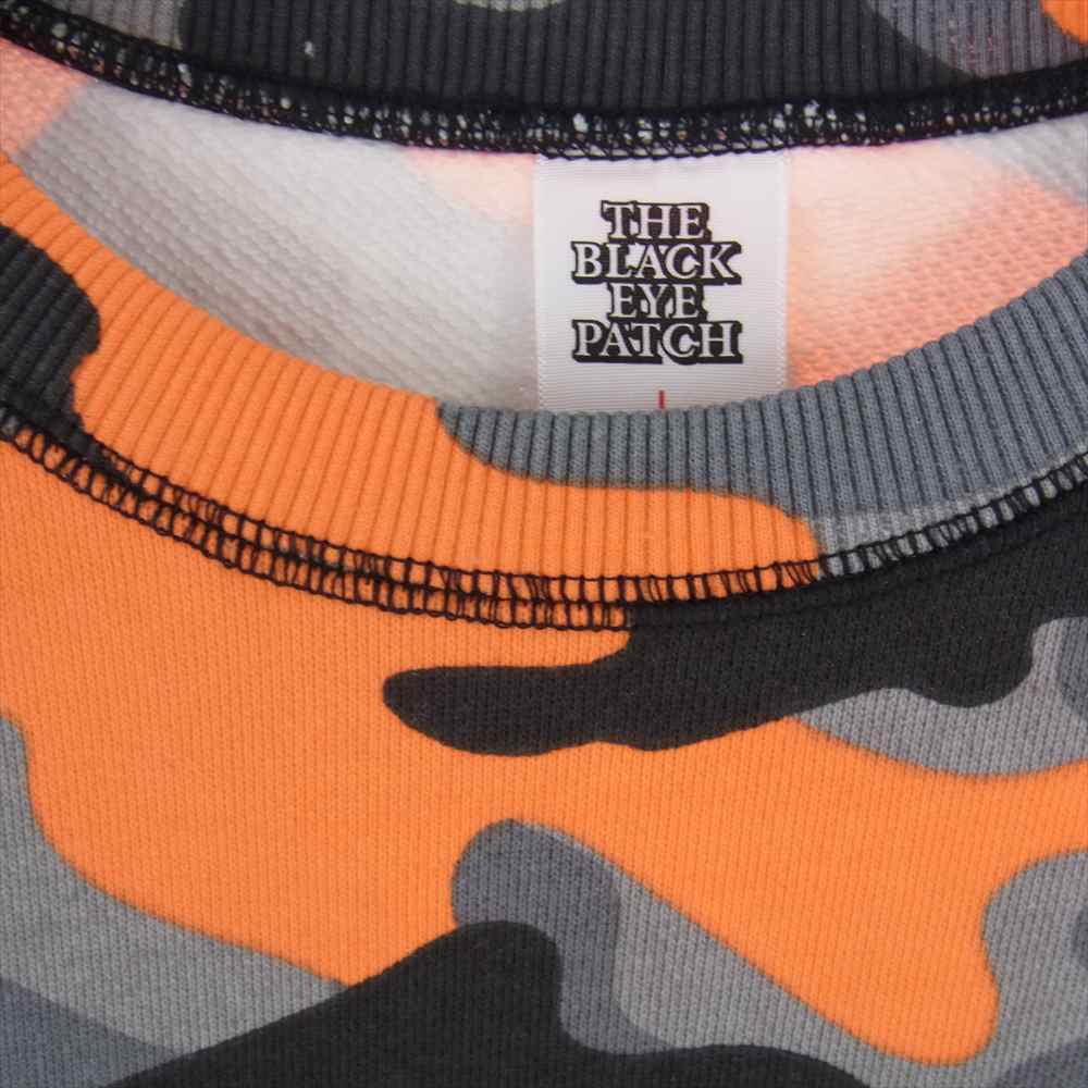 ブラックアイパッチ 23SS BEPSS23TP07 OG LABEL CAMO CREW SWEAT MULTI OGラベル カモフラ クルーネック スウェット トレーナー マルチカラー系 L【新古品】【未使用】【中古】