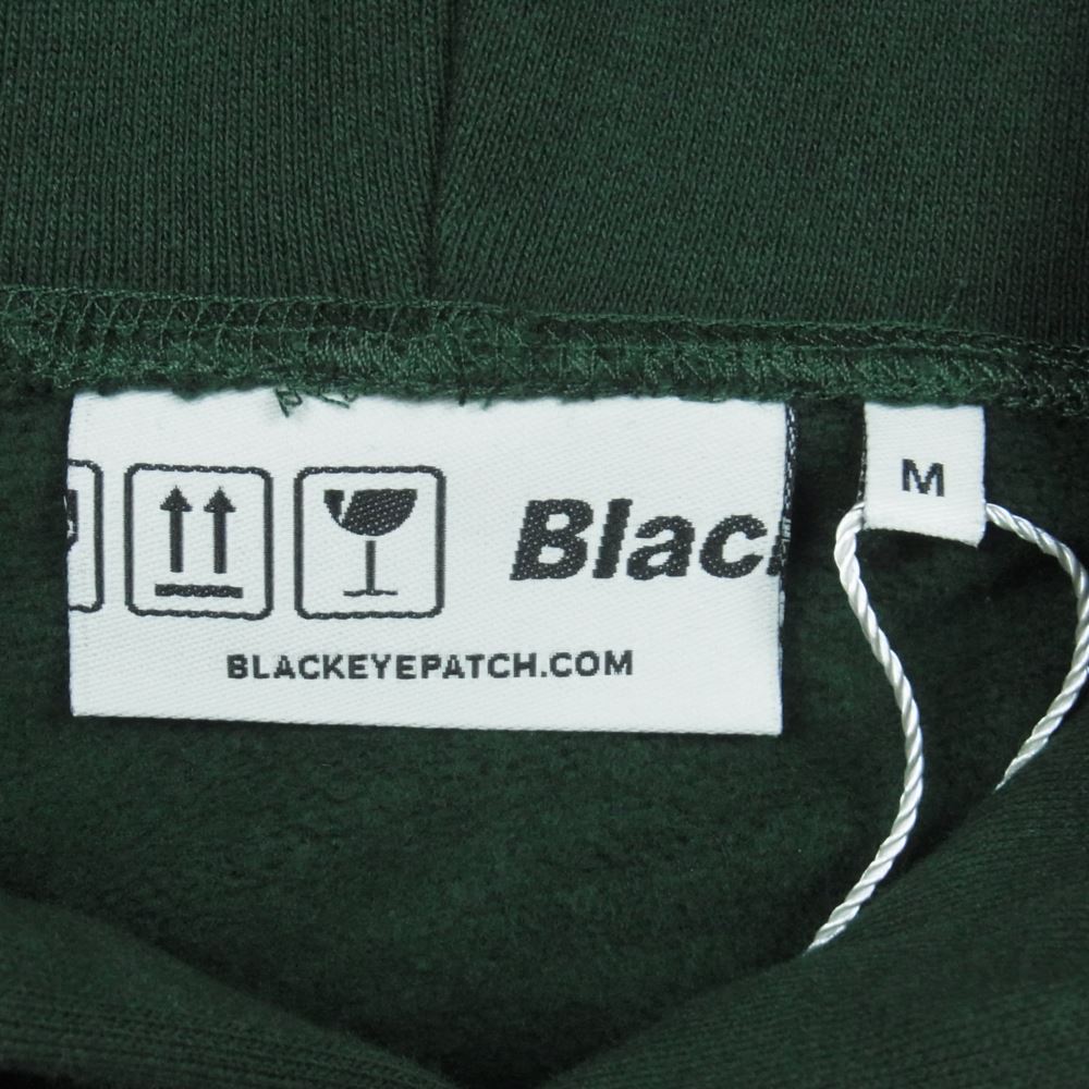 ブラックアイパッチ 21AW BEPFW21TP27 OG LABEL HOODIE OGラベル ロゴプリント パーカー フーディ グリーン系 M【新古品】【未使用】【中古】