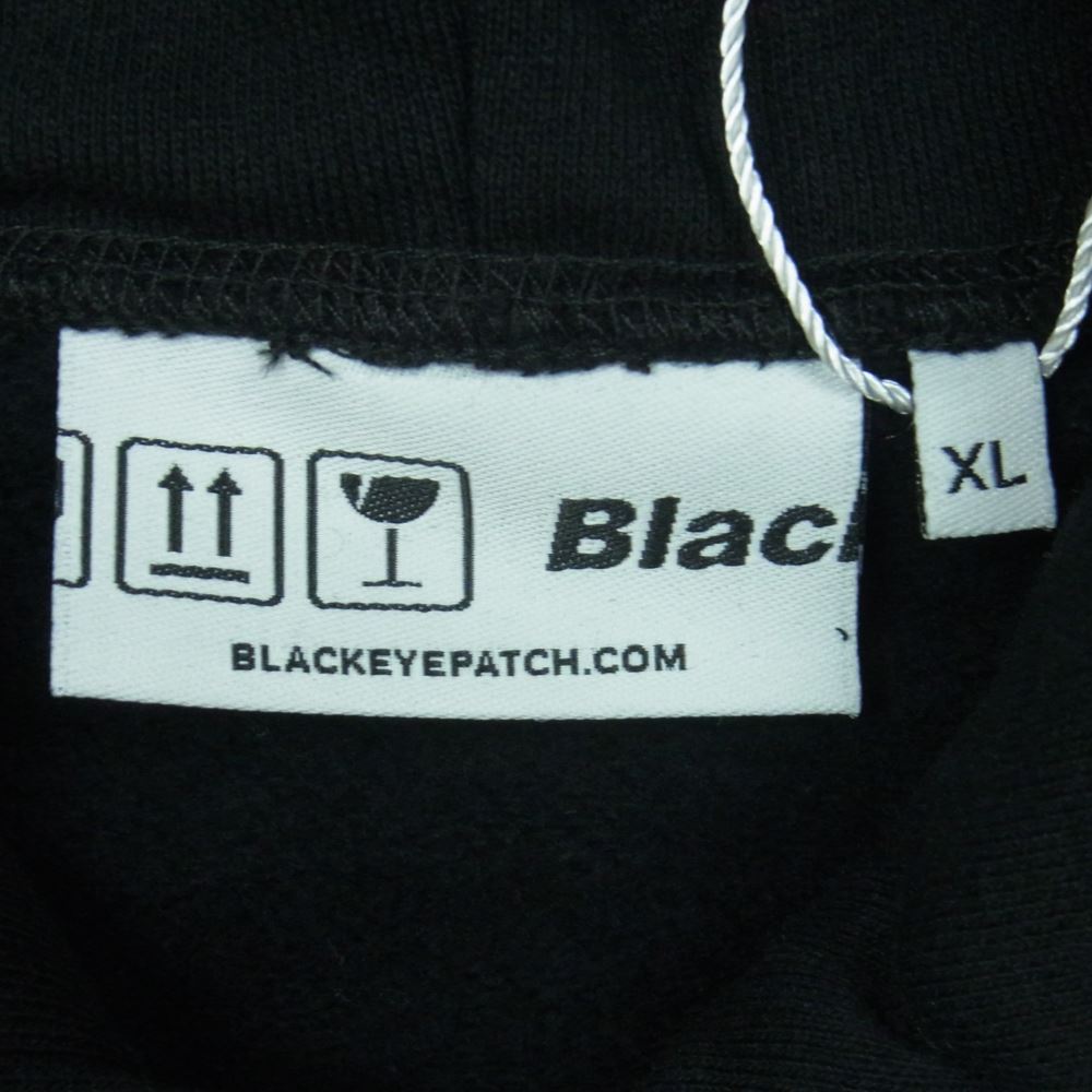 ブラックアイパッチ 21AW BEPFW21TP27 OG LABEL HOODIE OGラベル ロゴプリント パーカー フーディ プルオーバー ブラック系 XL【新古品】【未使用】【中古】