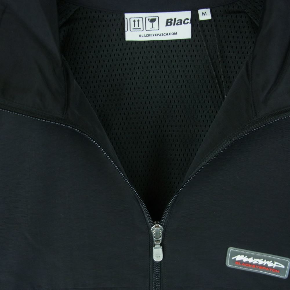 ブラックアイパッチ 21AW BEPFW210T05 ロゴラベルパッチ ナイロン トラック ジャケット ブラック系 M【新古品】【未使用】【中古】