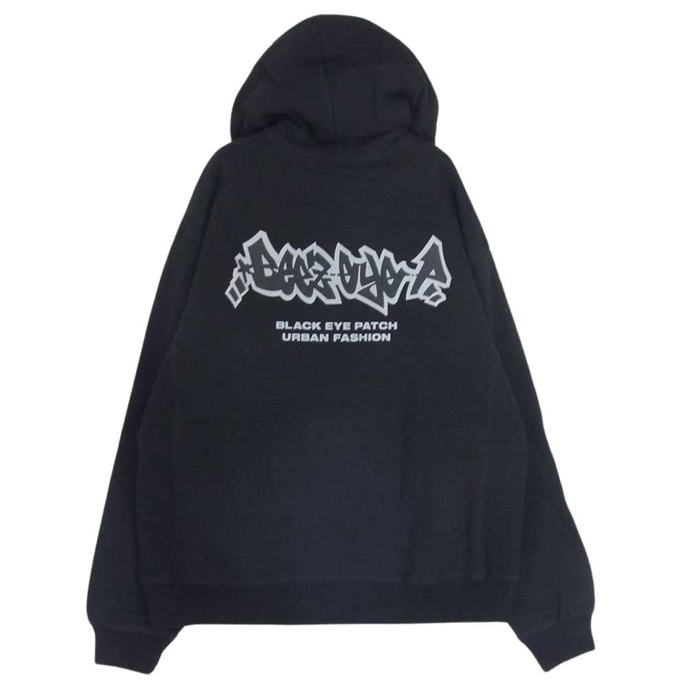 ブラックアイパッチ 22SS BEPSS22TP18 Beez-Eye-P Hoodie フロントプリント プルオーバ― パーカー フーディ ブラック系 M【新古品】【未使用】【中古】