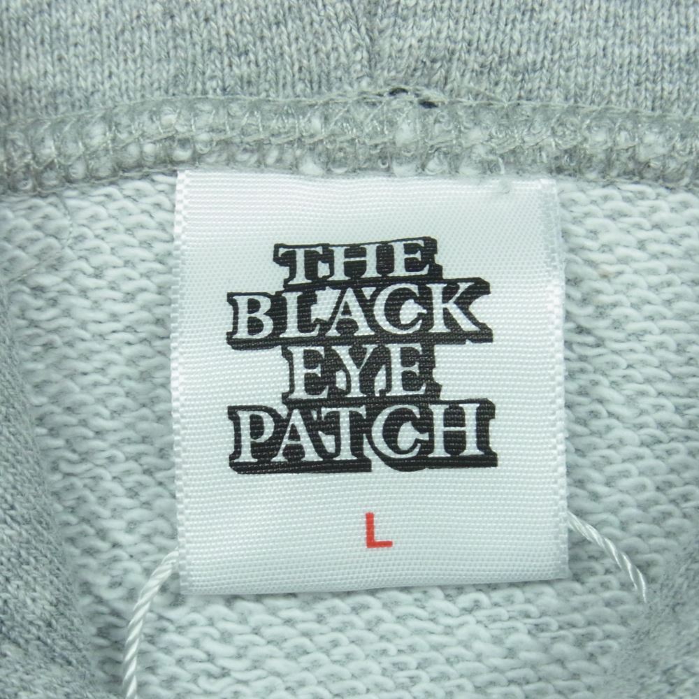 ブラックアイパッチ 23SS BEPSS23TP02 TORN OG LABEL HOODIE OGラベル ロゴプリント プルオーバ― パーカー フーディ グレー系 L【新古品】【未使用】【中古】