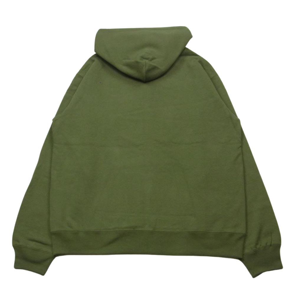 ブラックアイパッチ 21AW BEPFW21TP25 HANDLE WITH CARE ZIP HOODIE 取扱注意 ハンドルウィズケア フルジップ スウェット パーカー オリーブ系 M【新古品】【未使用】【中古】
