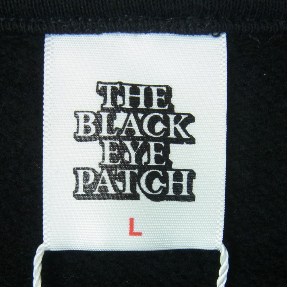 ブラックアイパッチ 22AW BEPFW22TP36 Taped Half Zip Sweat ロゴ刺繍 テープ ハーフジップ スウェット プルオーバー ブラック系 L【新古品】【未使用】【中古】