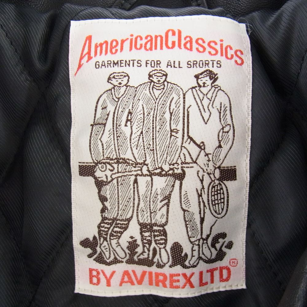 ブラックアイパッチ BEPFW21E110 × AVIREX ALL CITY VARSITY JACKET アヴィレックス オールシティ バーシティー ジャケット ブラック系 L【新古品】【未使用】【中古】