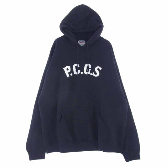 ポークチョップ バックプリント P.C.G.S プリント プルオーバー パーカー ブラック ブラック系 L【中古】