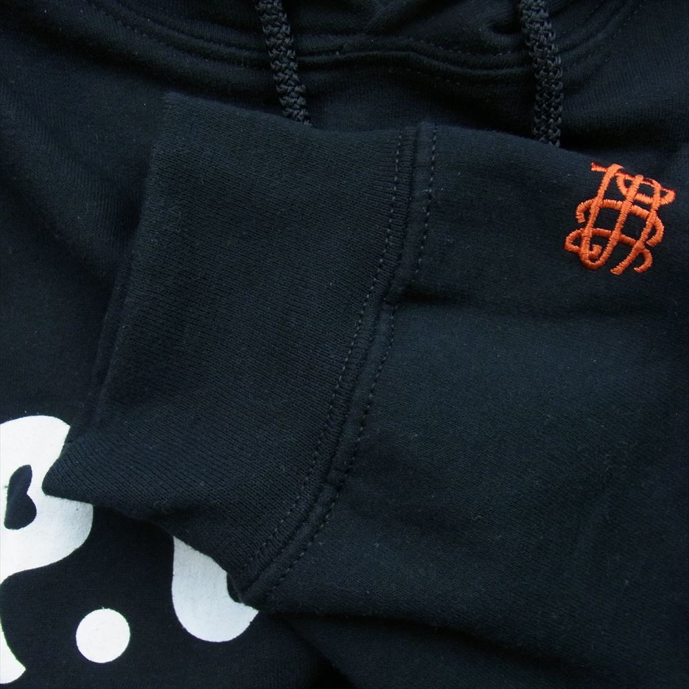 ポークチョップ バックプリント P.C.G.S プリント プルオーバー パーカー ブラック ブラック系 L【中古】