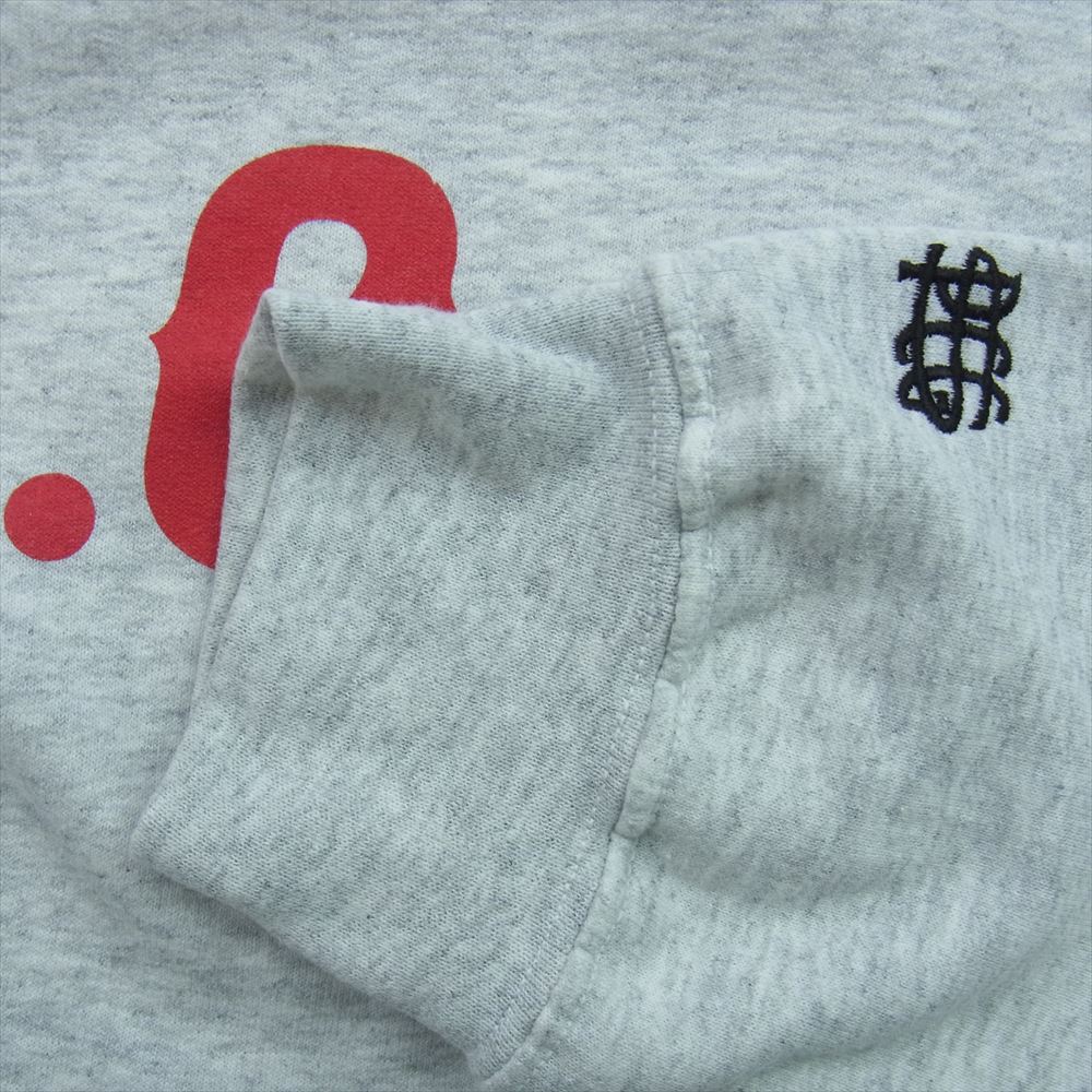 ポークチョップ バックプリント P.C.G.S プリント プルオーバー パーカー グレー グレー系 L【中古】