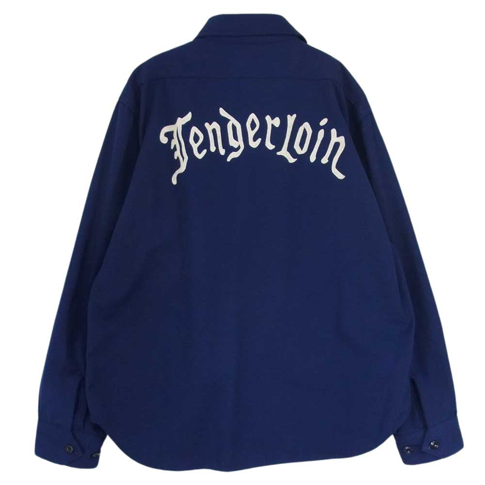 TENDERLOIN テンダーロイン WORK SHT JKT U ロゴ ワッペン シャツ ジャケット ネイビー系 S【中古】