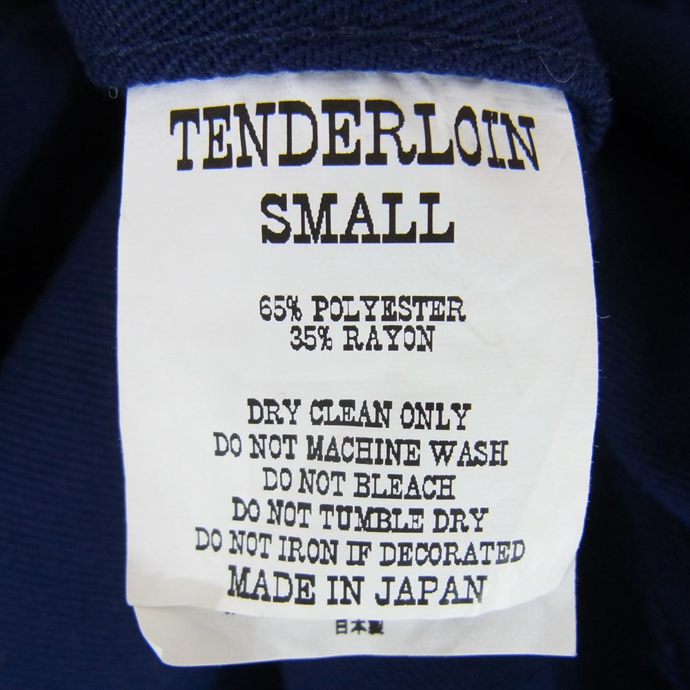 TENDERLOIN テンダーロイン WORK SHT JKT U ロゴ ワッペン シャツ ジャケット ネイビー系 S【中古】