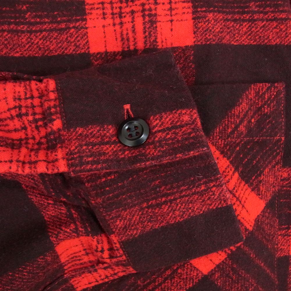 TENDERLOIN テンダーロイン PRINT FLANNEL CHECK SHT プリント フランネル チェック 長袖 シャツ RED レッド系 M【中古】