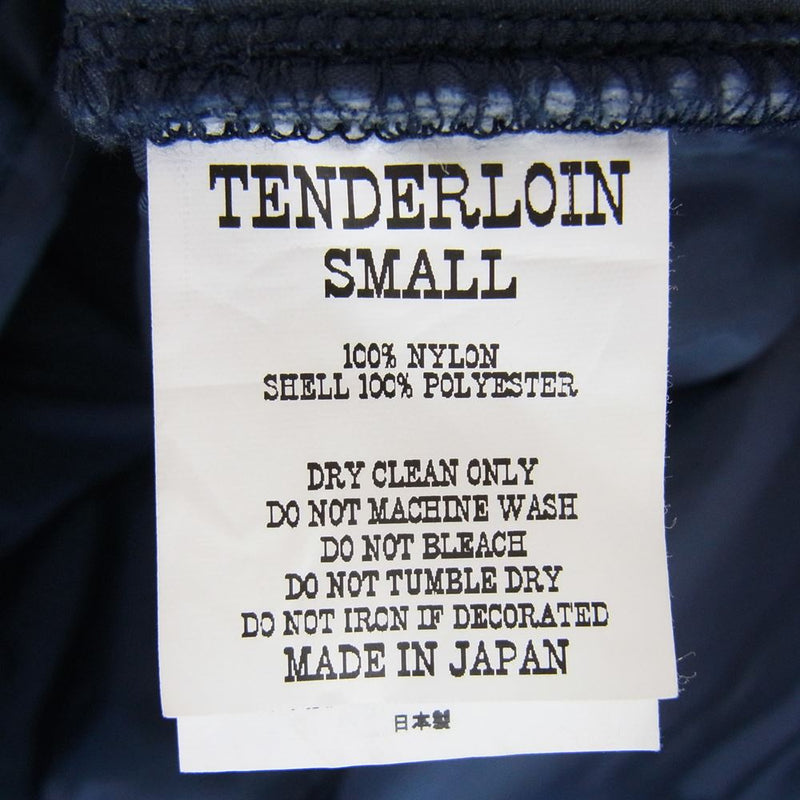 TENDERLOIN テンダーロイン WORK VEST U ロゴ キルティング ワーク ベスト ネイビー系 S【中古】