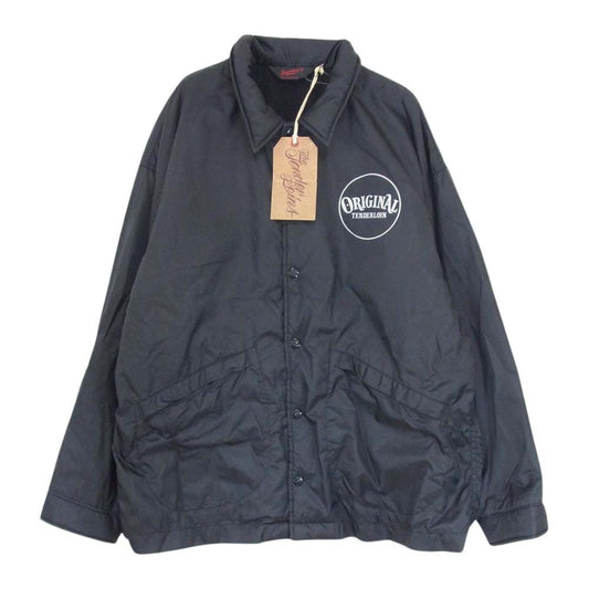 TENDERLOIN テンダーロイン NYLON COACH JKT QB ロゴ ナイロン コーチ ジャケット ブラック系 S【中古】